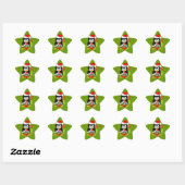Schattige Kerst sticker met pinguïns (Vel)