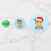 Schattige Kerst Teddybeer Confetti (Voorkanten)