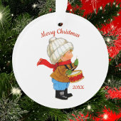 Schattige kerst tot drummer jongen acryl Ornament