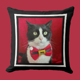 Schattige Kerst Tuxedo Kat Kussen