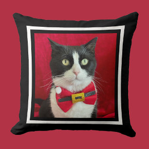 Schattige Kerst Tuxedo Kat Kussen