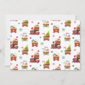 Schattige kerst uitnodiging van peperkoek (Achterkant)