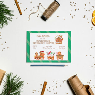 Schattige kerst uitnodiging van peperkoek