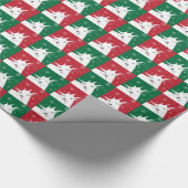 Schattige kerst van geiten in rode en groene Tegel Cadeaupapier (Hoek)