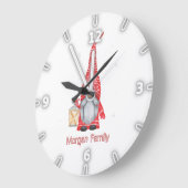 Schattige kerst van Gnome Snowflakes Grote Klok (Hoek)