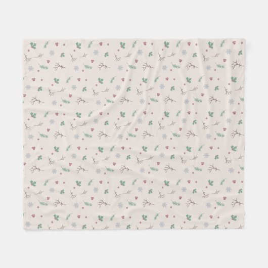 Schattige Kerst Warm Kleur Fleece Deken (Voorkant (Horizontaal))