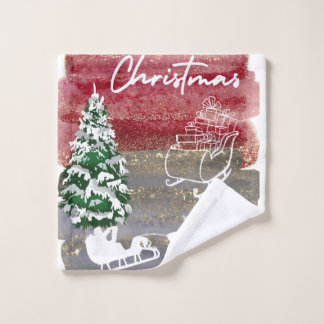 Schattige Kerst  Washandje