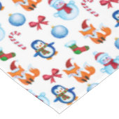Schattige Kerst Waterverf Illustratiepatroon Tafelkleed (Gekanteld)