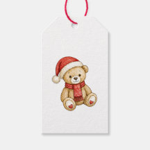 Schattige Kerst Waterverf Rode Teddibeer