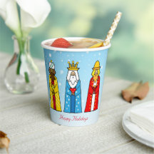 Schattige Kerst Wijze Mannen Papieren Bekers