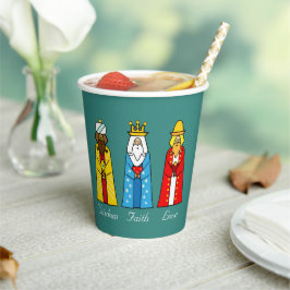 Schattige Kerst Wijzen Papieren Bekers