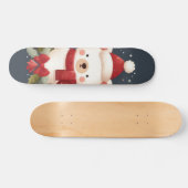 Schattige Kerst/Winter beer in krans Persoonlijk Skateboard (Horizontaal)