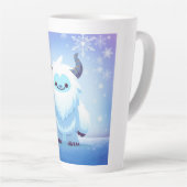 Schattige Kerst/winter yeti Latte Mok (Rechterhoek)