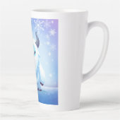 Schattige Kerst/winter yeti Latte Mok (Rechts)