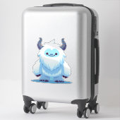Schattige Kerst/winter yeti Sticker (Koffer)