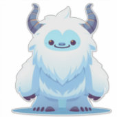 Schattige Kerst/winter yeti Sticker (Voorkant)