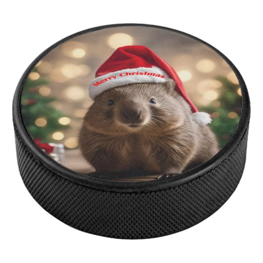 Schattige kerst Wombat, Hockey Puck (3/4)