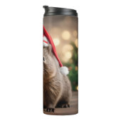 Schattige kerst Wombat, Thermosbeker (Geroteerd rechts)