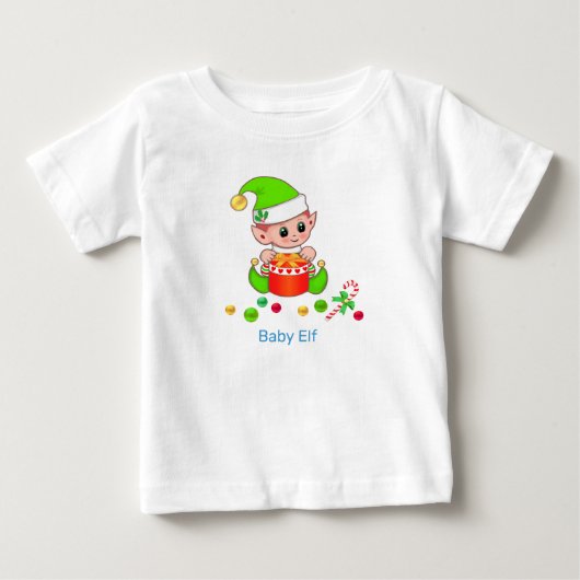 Schattige Kerstbaby Elf & Confetti (Voorkant)