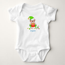 Schattige Kerstbaby Elf & Confetti Romper
