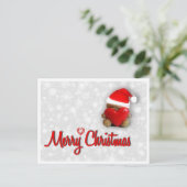 schattige kerstbeer feestdagenkaart (Staand voorkant)