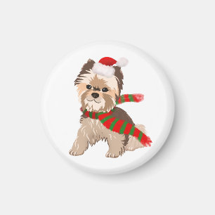 Schattige kerstbekendheid in Santa Hat Magnet
