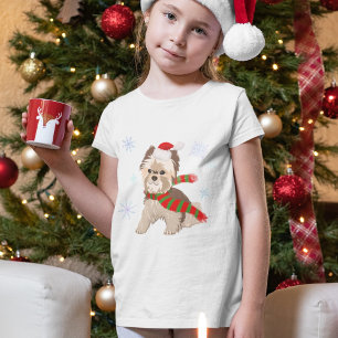 Schattige kerstbekendheid in Santa Hat Snowflakes T-shirt