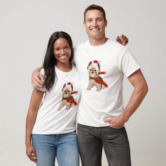 Schattige kerstbekendheid in Santa Hat T-shirt (Unisex)