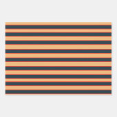 Schattige kerstblauw en rood peperkoekpatroon inpakpapier vel (Voorkant 2)