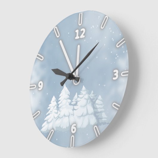 Schattige kerstbomen grote klok (Hoek)