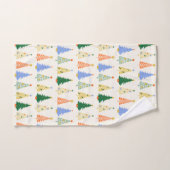 Schattige Kerstbomen Rood Groen Boho Bad Handdoek (Handdoek)