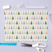Schattige Kerstbomen Rood Groen Boho Tissuepapier (Craft)