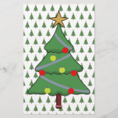 Schattige kerstboom briefpapier (Achterkant)