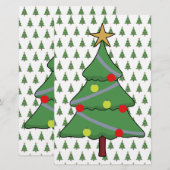 Schattige kerstboom briefpapier (Voorkant / Achterkant)