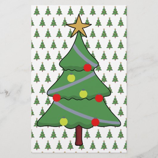 Schattige kerstboom briefpapier (Voorkant)