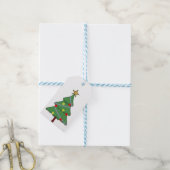 Schattige kerstboom cadeaulabel (Met Touw)