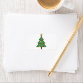Schattige kerstboom etiket (Insitu)