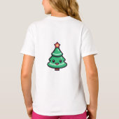 Schattige kerstboom karakterillustratie t-shirt (Achterkant)