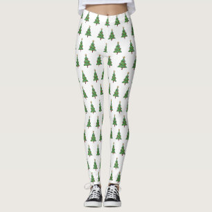 Schattige kerstboom leggings