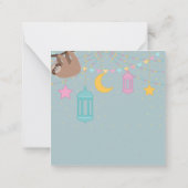 Schattige Kerstboom Luiaard Notitiekaartje (Achterkant)