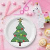 Schattige kerstboom papieren bordje (Feest)