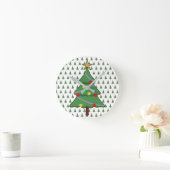 Schattige kerstboom ronde klok (Huis)