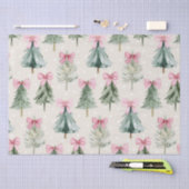 Schattige kerstboom roze strikpatroon tissuepapier (Craft)