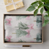Schattige kerstboom roze strikpatroon tissuepapier (Geschenk)
