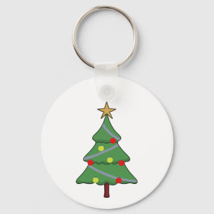 Schattige kerstboom sleutelhanger