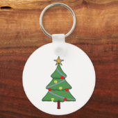 Schattige kerstboom sleutelhanger (Achterkant)