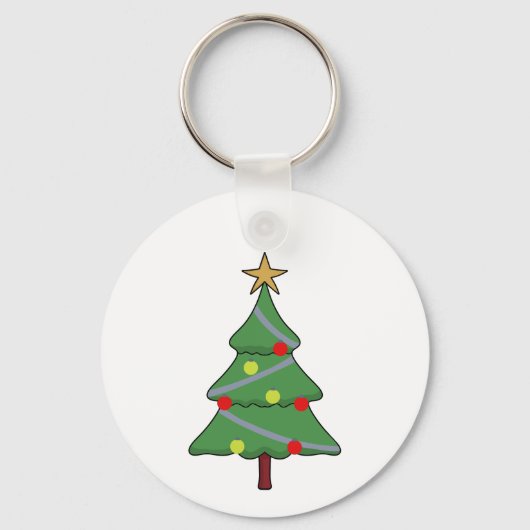Schattige kerstboom sleutelhanger (Achterkant)