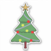 Schattige kerstboom sticker (Voorkant)
