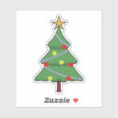 Schattige kerstboom sticker (Vel)