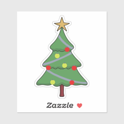 Schattige kerstboom sticker (Vel)
